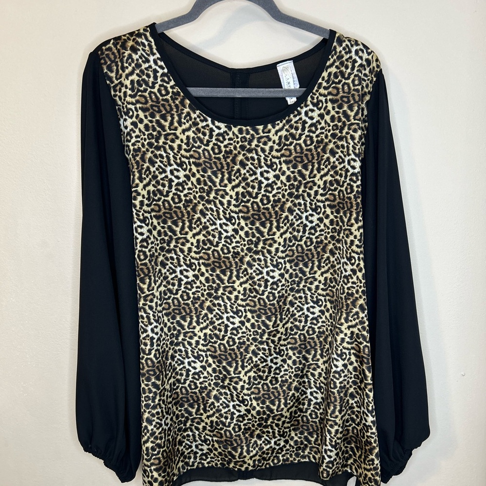Animal print blouse